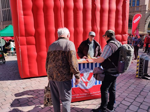 1. Mai 2026 in Chemnitz - Stand vom VVN BdA Chemnitz