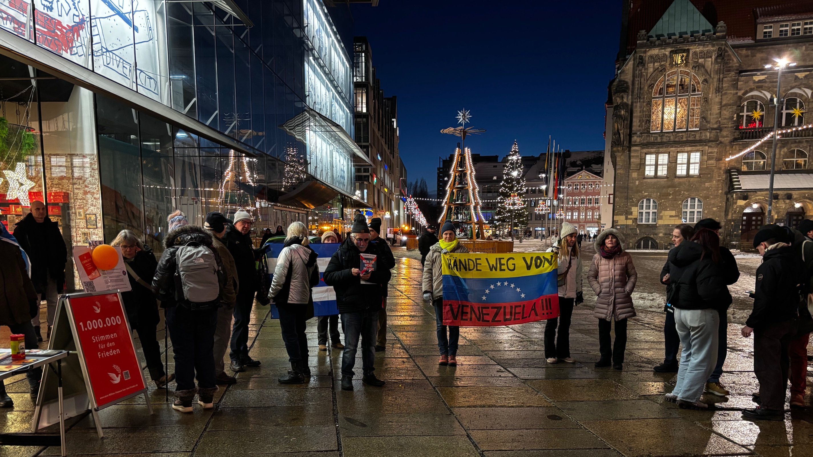 Hände weg von Venezuela-Demo Anfang Januar 2026